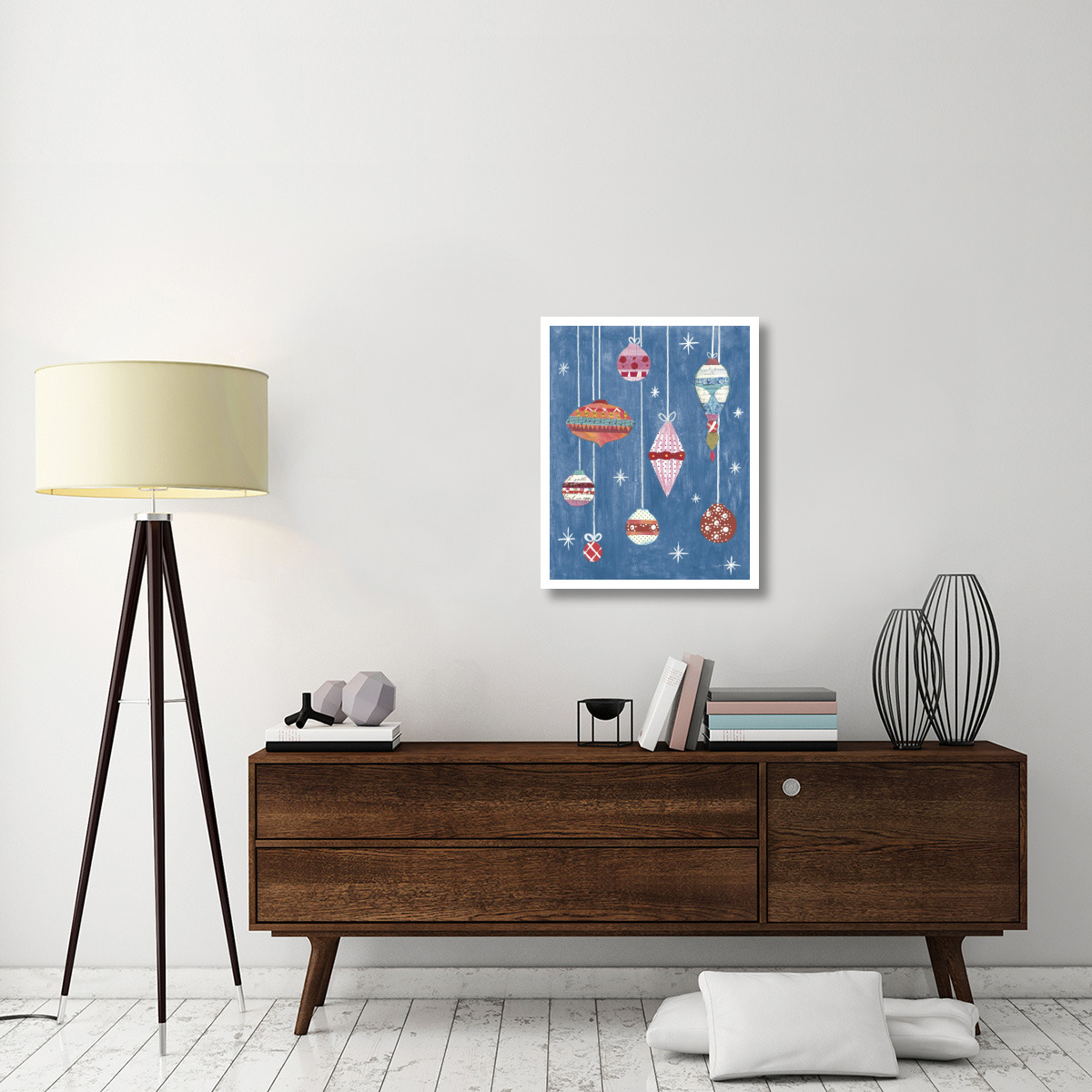 Retro Ornament II Blue -Paper Art-24&quotx30"