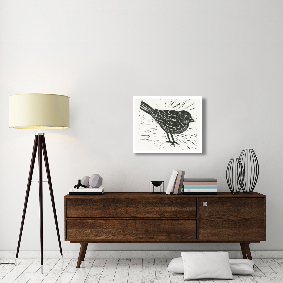 Bird Element II -Paper Art-30&quotx24"