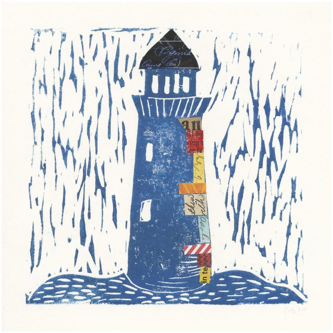 Nautical Collage II -Paper Art-32&quotx32"