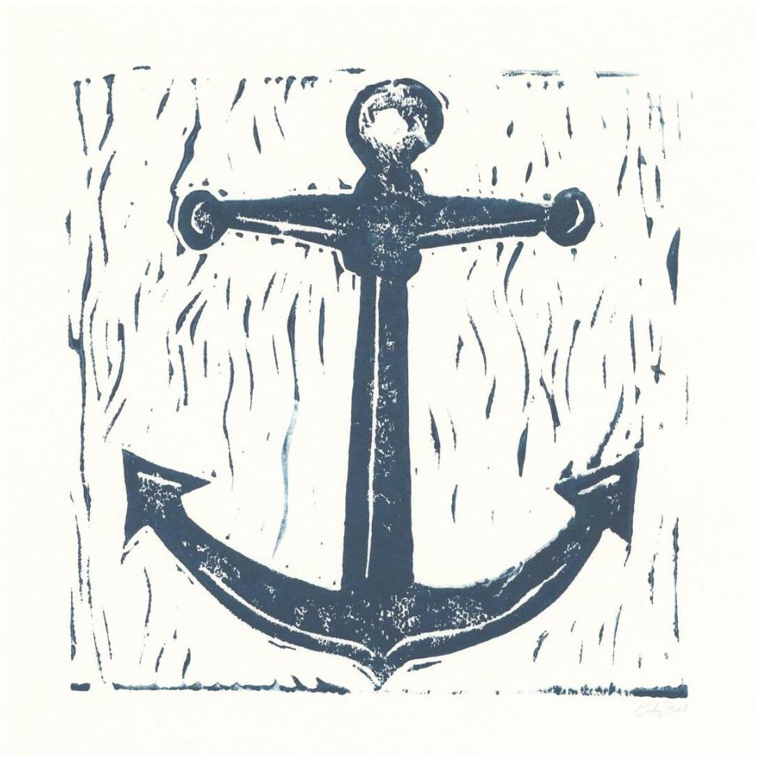 Nautical Collage on White III -Paper Art-20&quotx20"