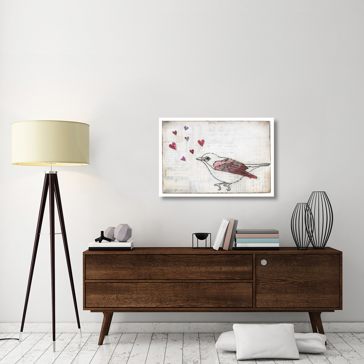 Love Birds II -Paper Art-38&quotx26"