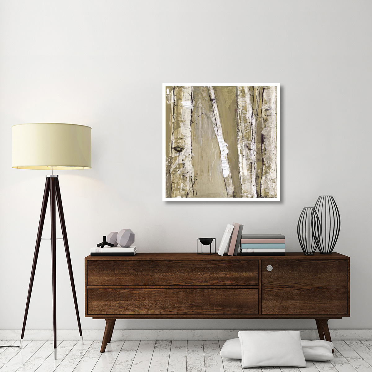 Where the Sun Sleeps I Neutral -Paper Art-38&quotx38"