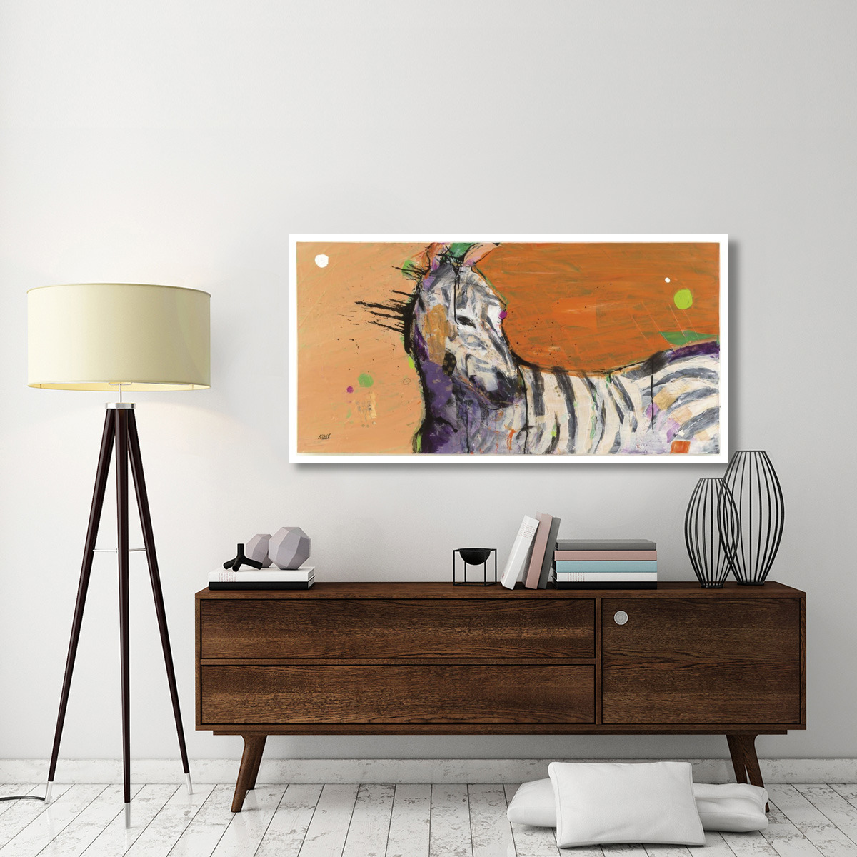 Zebra -Paper Art-62&quotx32"