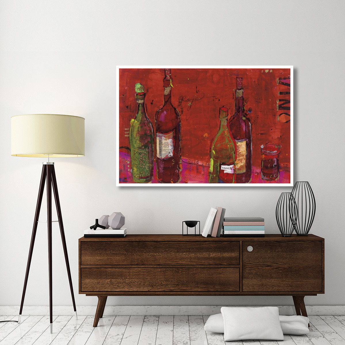 Vino Rojo -Paper Art-62&quotx42"