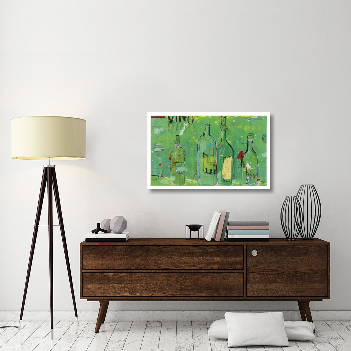 Vino Blanco -Paper Art-42&quotx26.4"