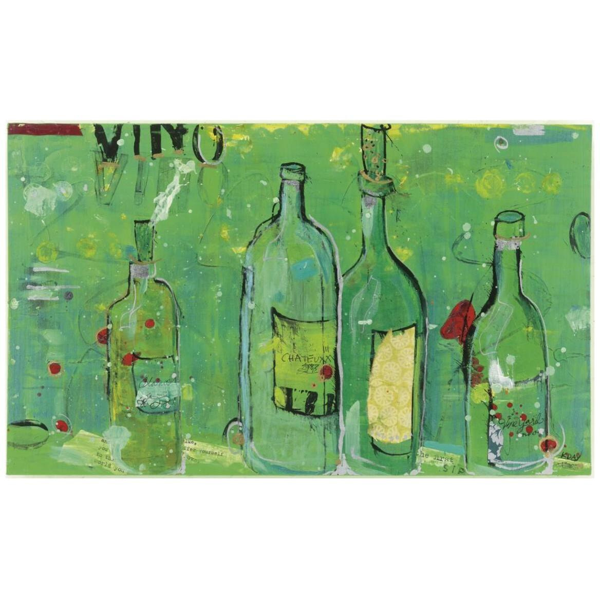 Vino Blanco -Paper Art-46&quotx28.84"