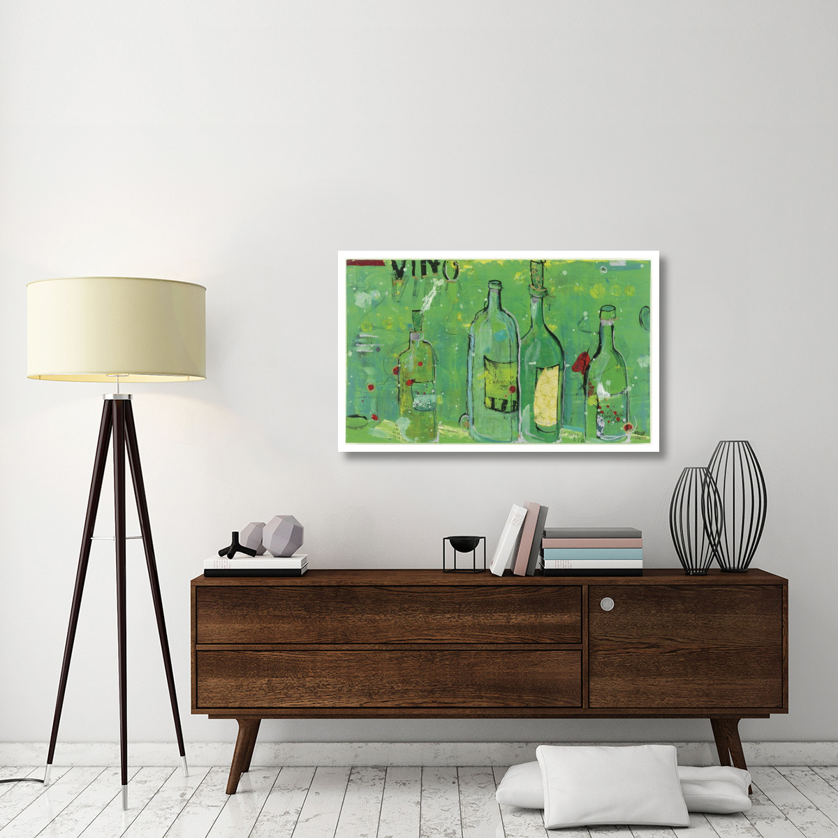 Vino Blanco -Paper Art-46&quotx28.84"