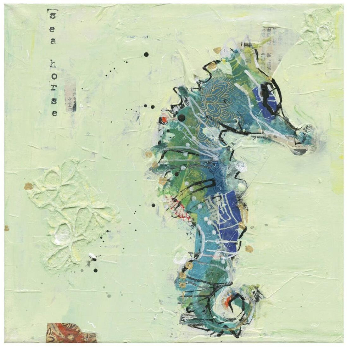 Little Seahorse -Paper Art-20&quotx20"