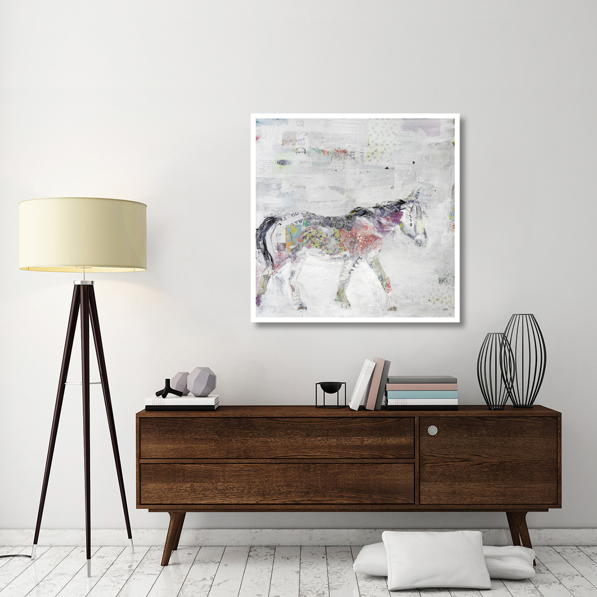 Wild Pinto -Paper Art-42&quotx42"