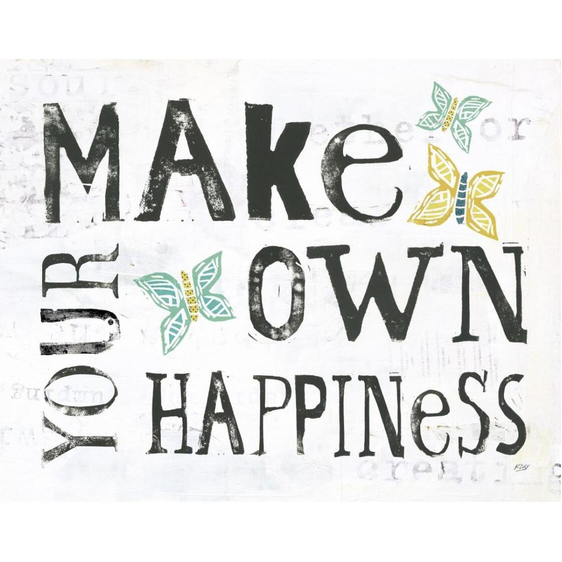 Make Your Own Happiness -Paper Art-30&quotx24"