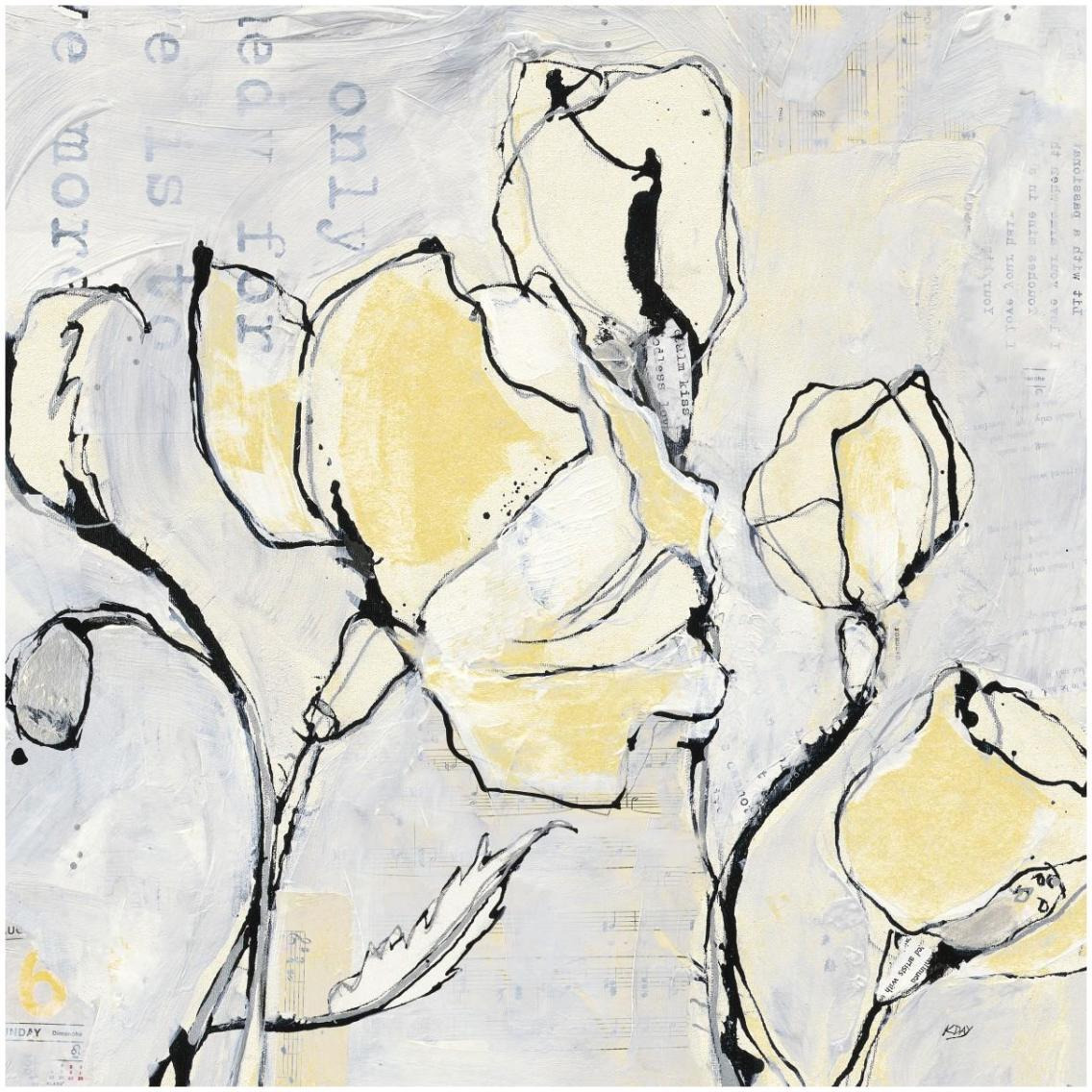 16 Again II with Yellow -Paper Art-32&quotx32"