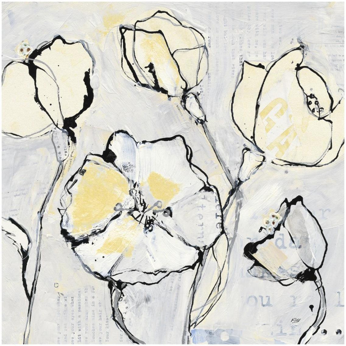 16 Again III with Yellow -Paper Art-32&quotx32"