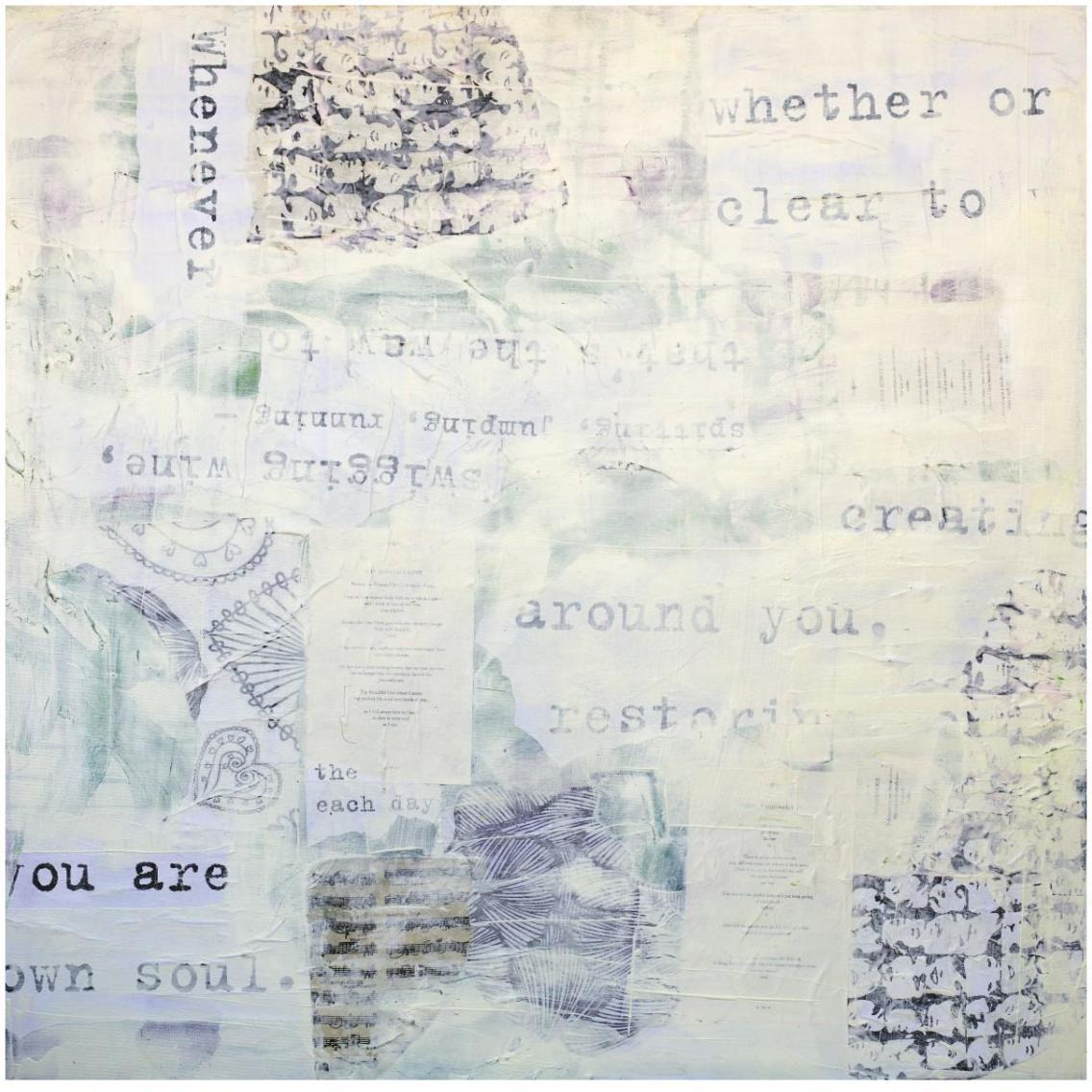 Words on White -Paper Art-32&quotx32"