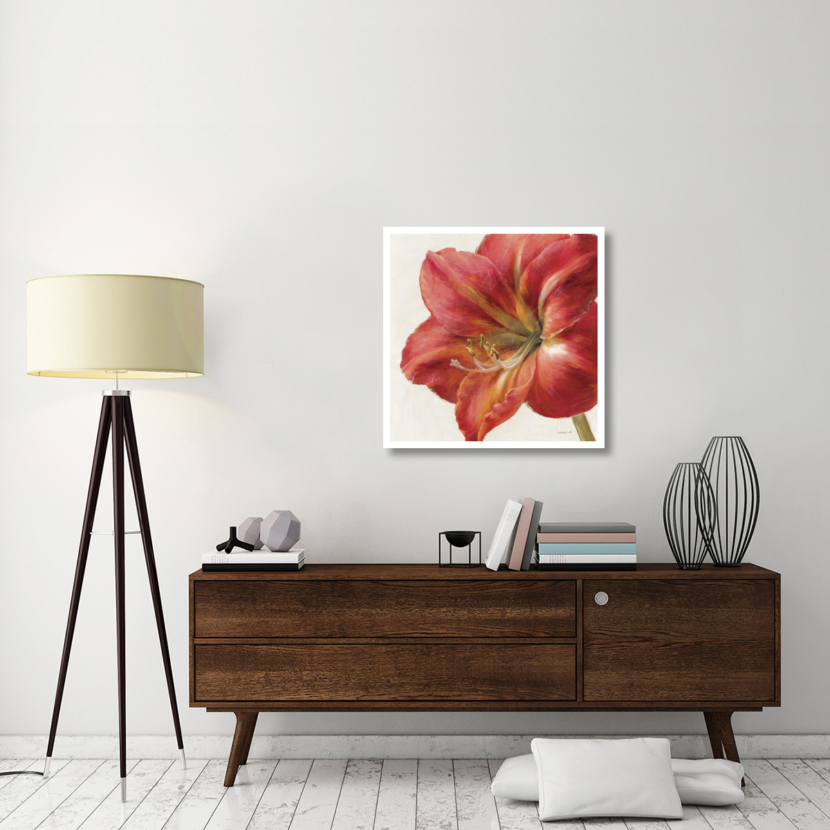 Vivid Amaryllis -Paper Art-32&quotx32"