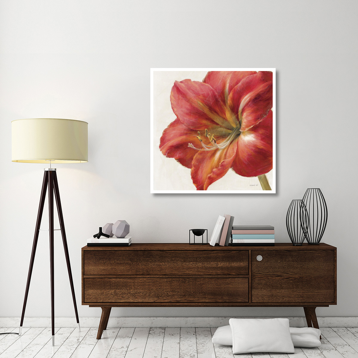 Vivid Amaryllis -Paper Art-42&quotx42"