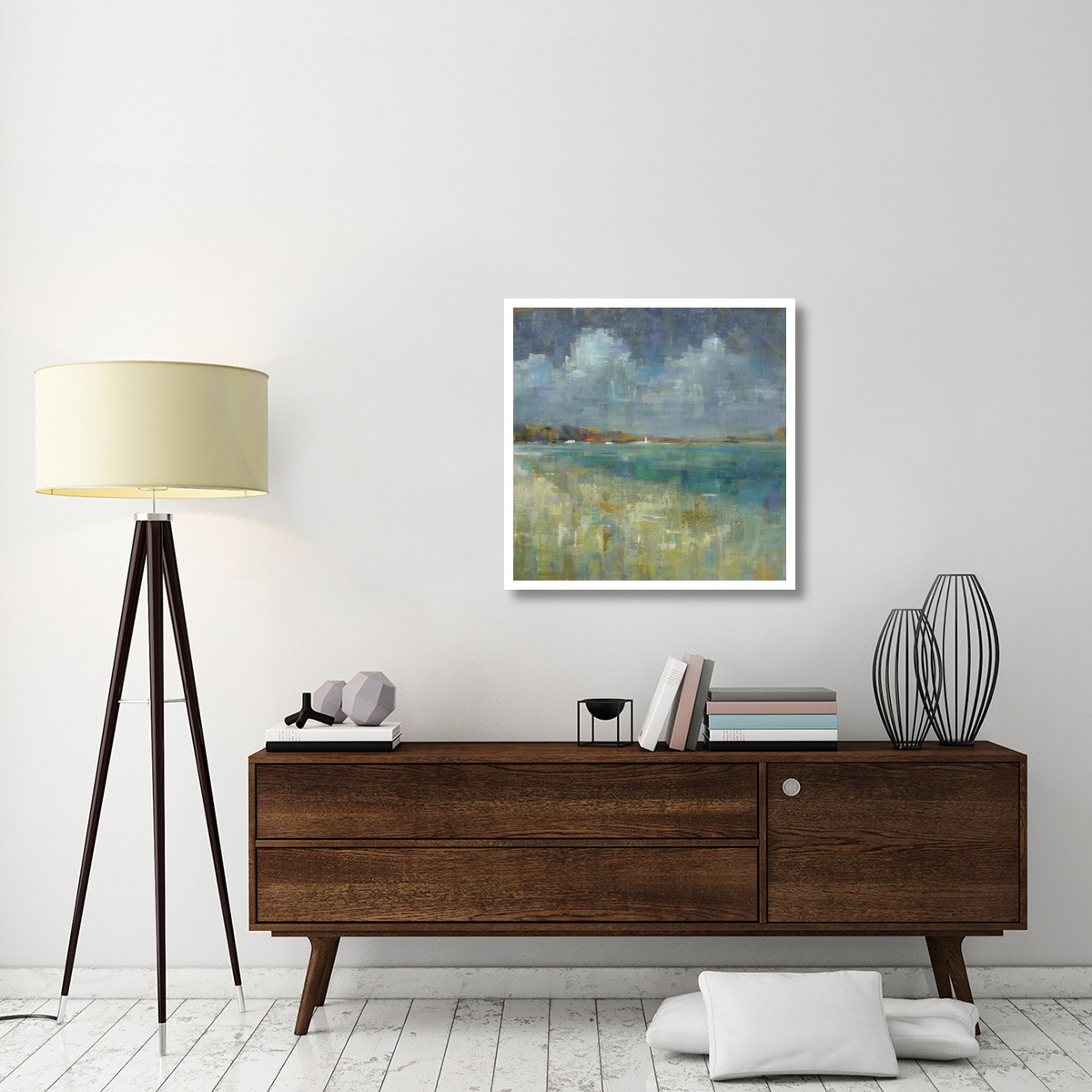 Sky and Sea Crop -Paper Art-32&quotx32"