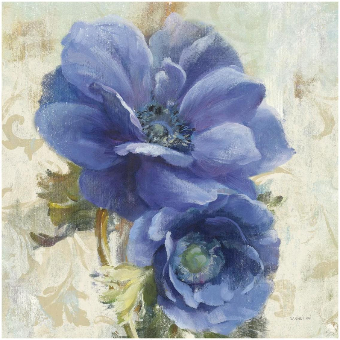 Rich Anemones II on Ivory -Paper Art-32&quotx32"