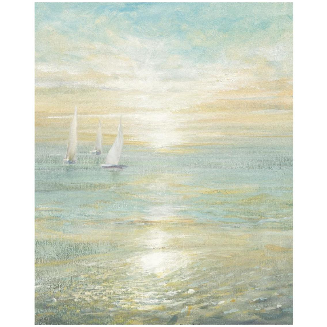 Sunrise Sailboats I -Paper Art-24&quotx30"