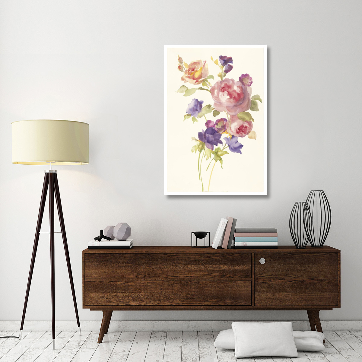 Watercolor Flowers I -Paper Art-34&quotx50"