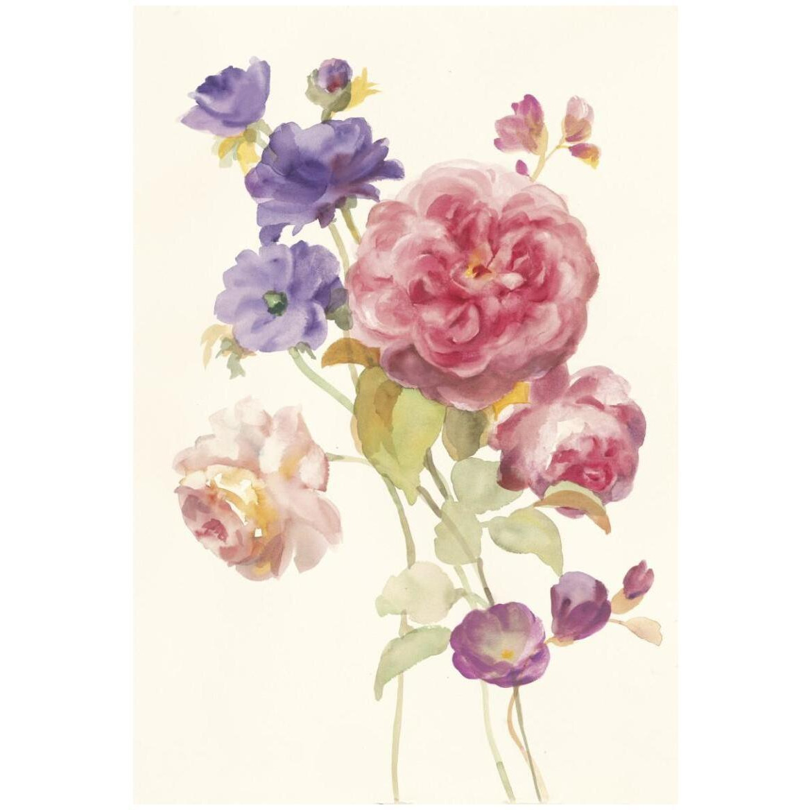 Watercolor Flowers II -Paper Art-34&quotx50"