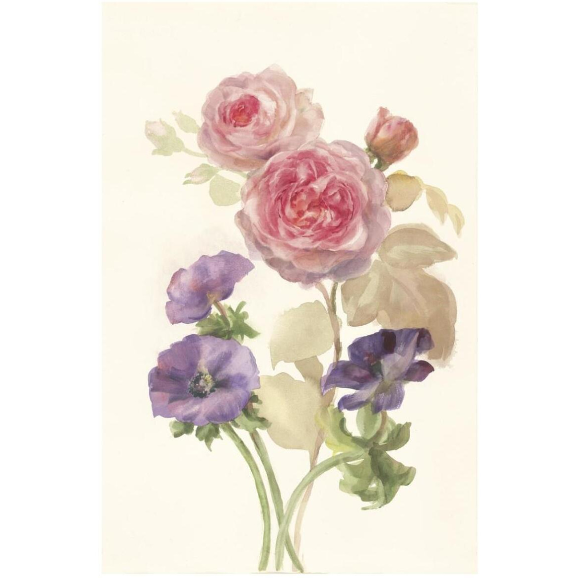 Watercolor Flowers III -Paper Art-34&quotx50"