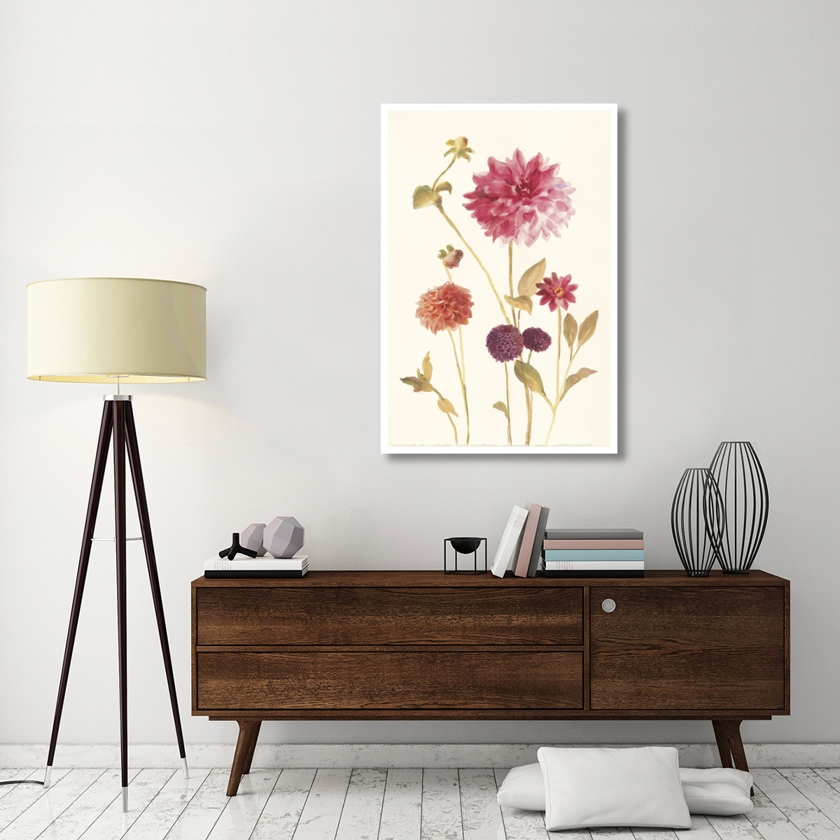 Watercolor Flowers V -Paper Art-34&quotx50"