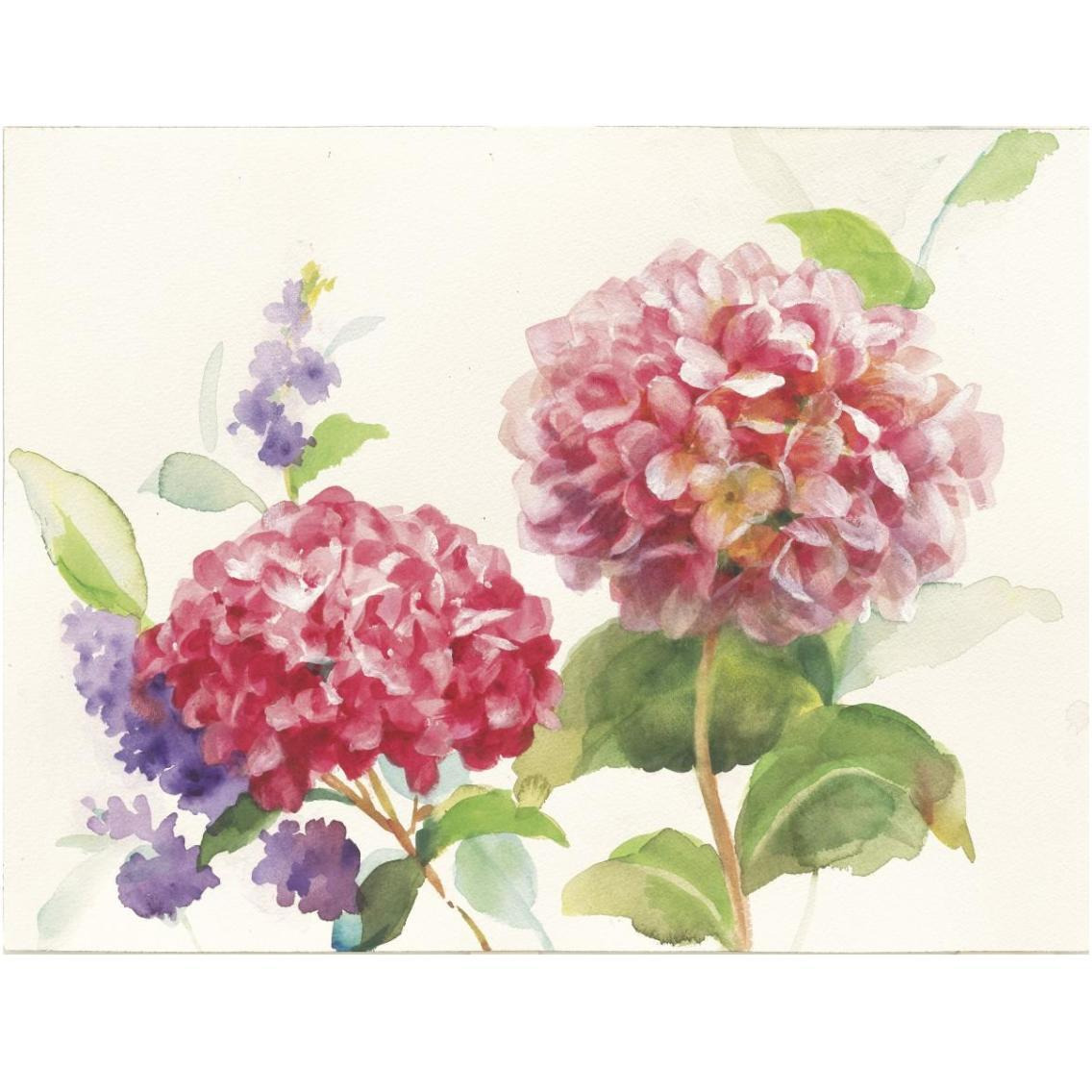 Watercolor Hydrangea -Paper Art-18&quotx14"