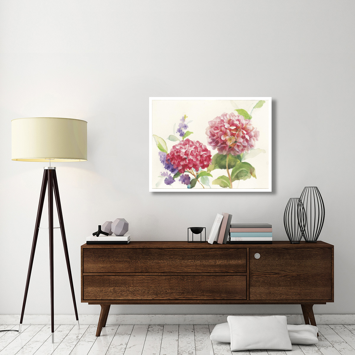 Watercolor Hydrangea -Paper Art-42&quotx32"