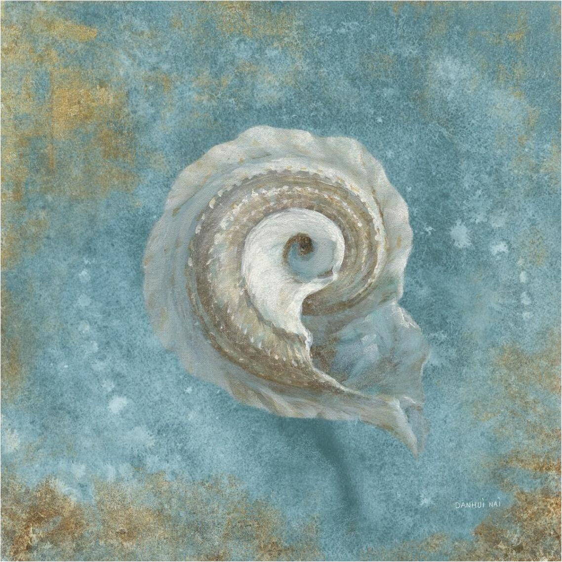 Treasures from the Sea III Aqua -Paper Art-38&quotx38"