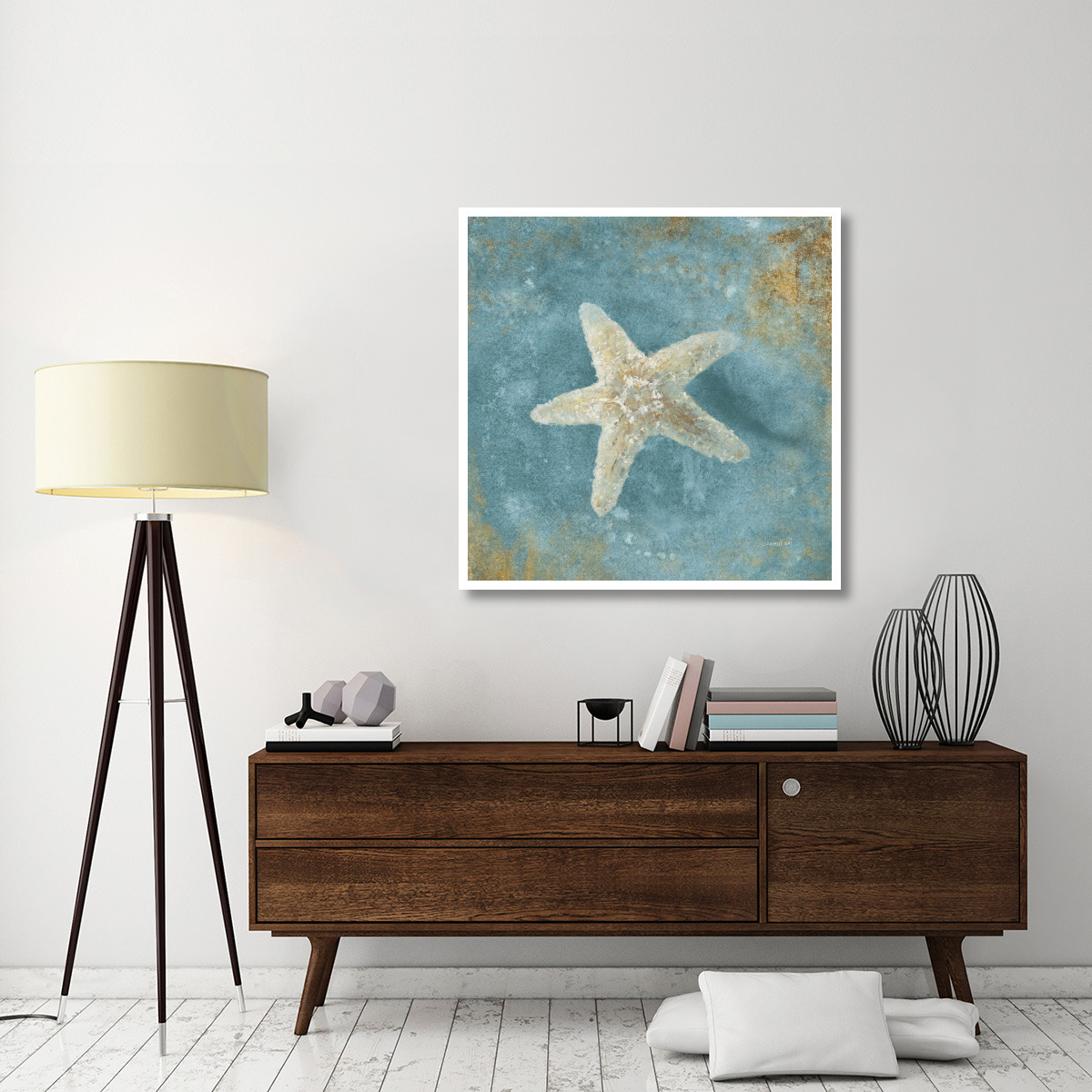 Treaures from the Sea IV Aqua -Paper Art-42&quotx42"