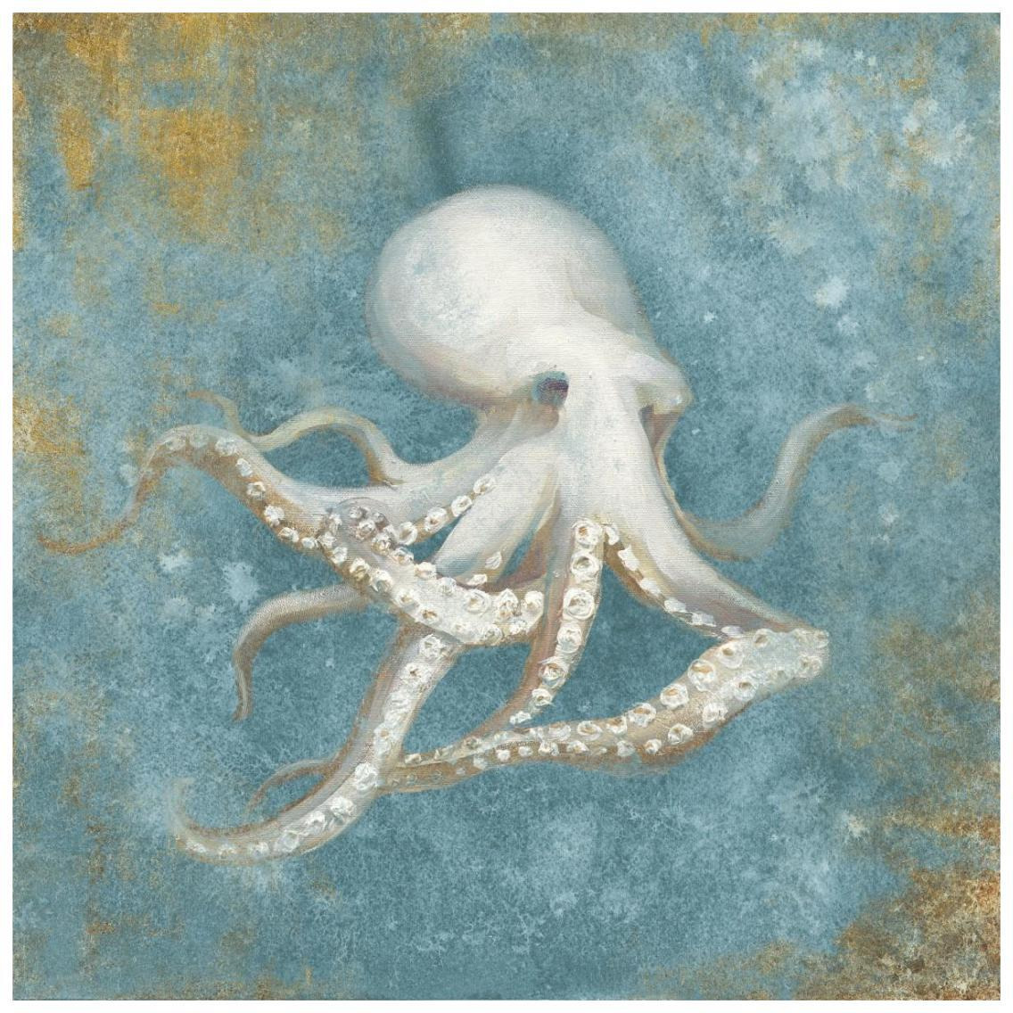 Treaures from the Sea V Aqua -Paper Art-26&quotx26"