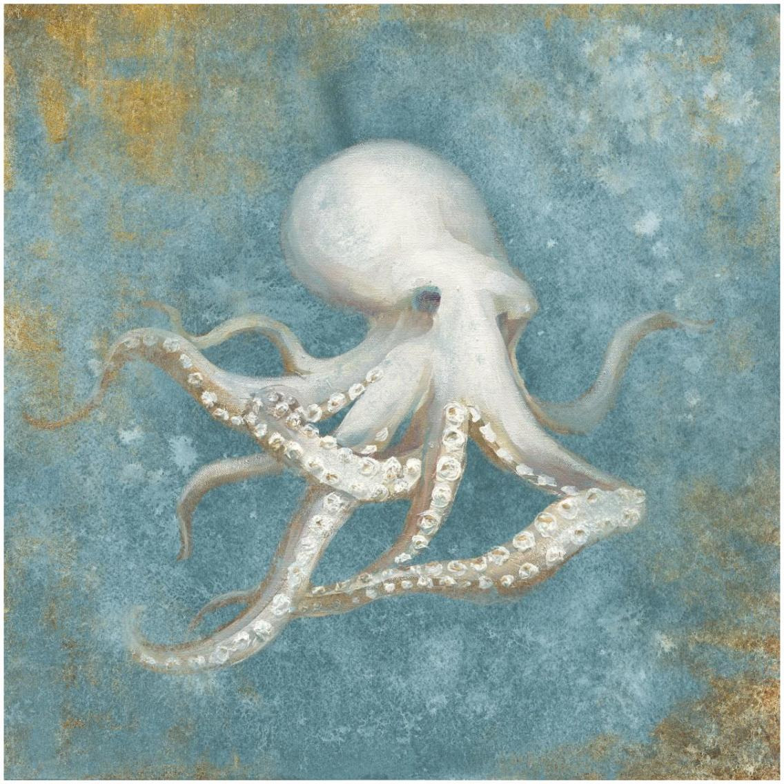 Treaures from the Sea V Aqua -Paper Art-32&quotx32"