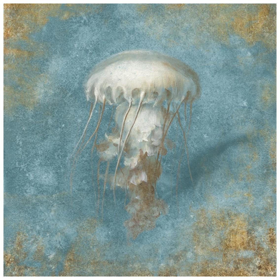 Treaures from the Sea VI Aqua -Paper Art-26&quotx26"
