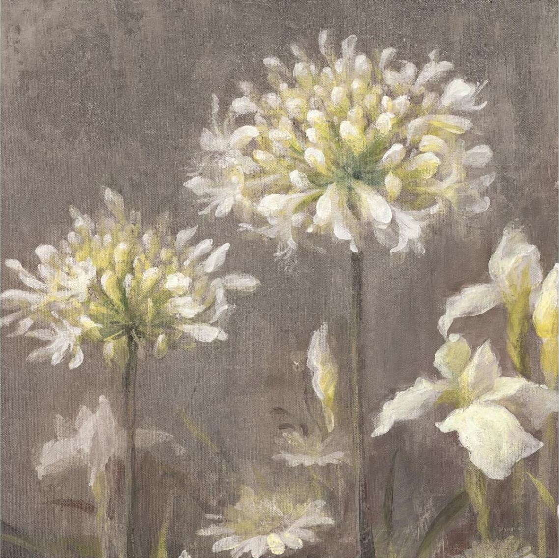 Spring Blossoms Neutral III -Paper Art-38&quotx38"