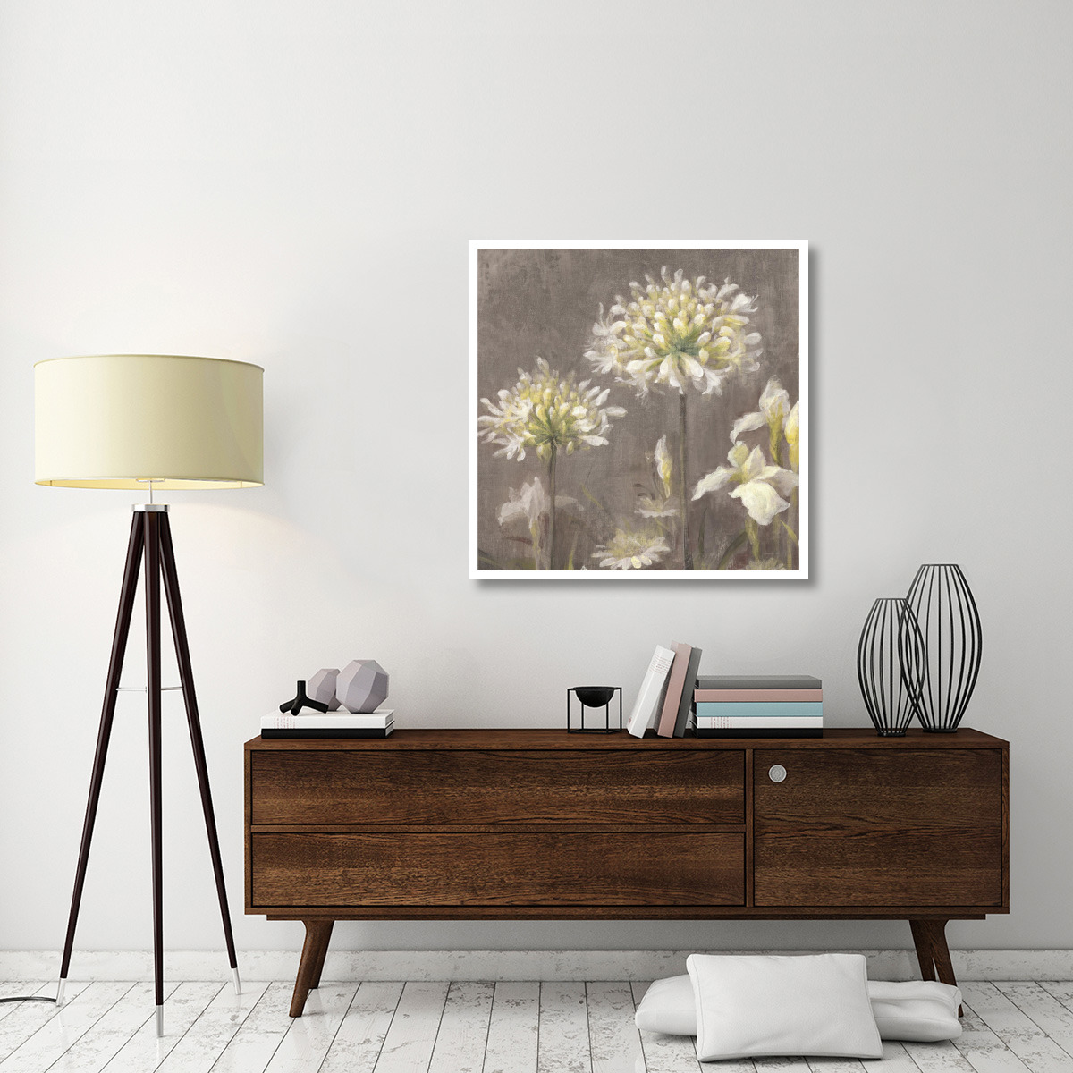Spring Blossoms Neutral III -Paper Art-38&quotx38"