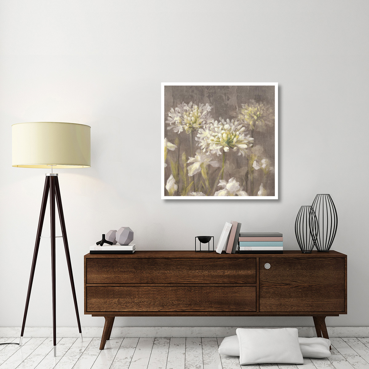 Spring Blossoms Neutral IV -Paper Art-38&quotx38"