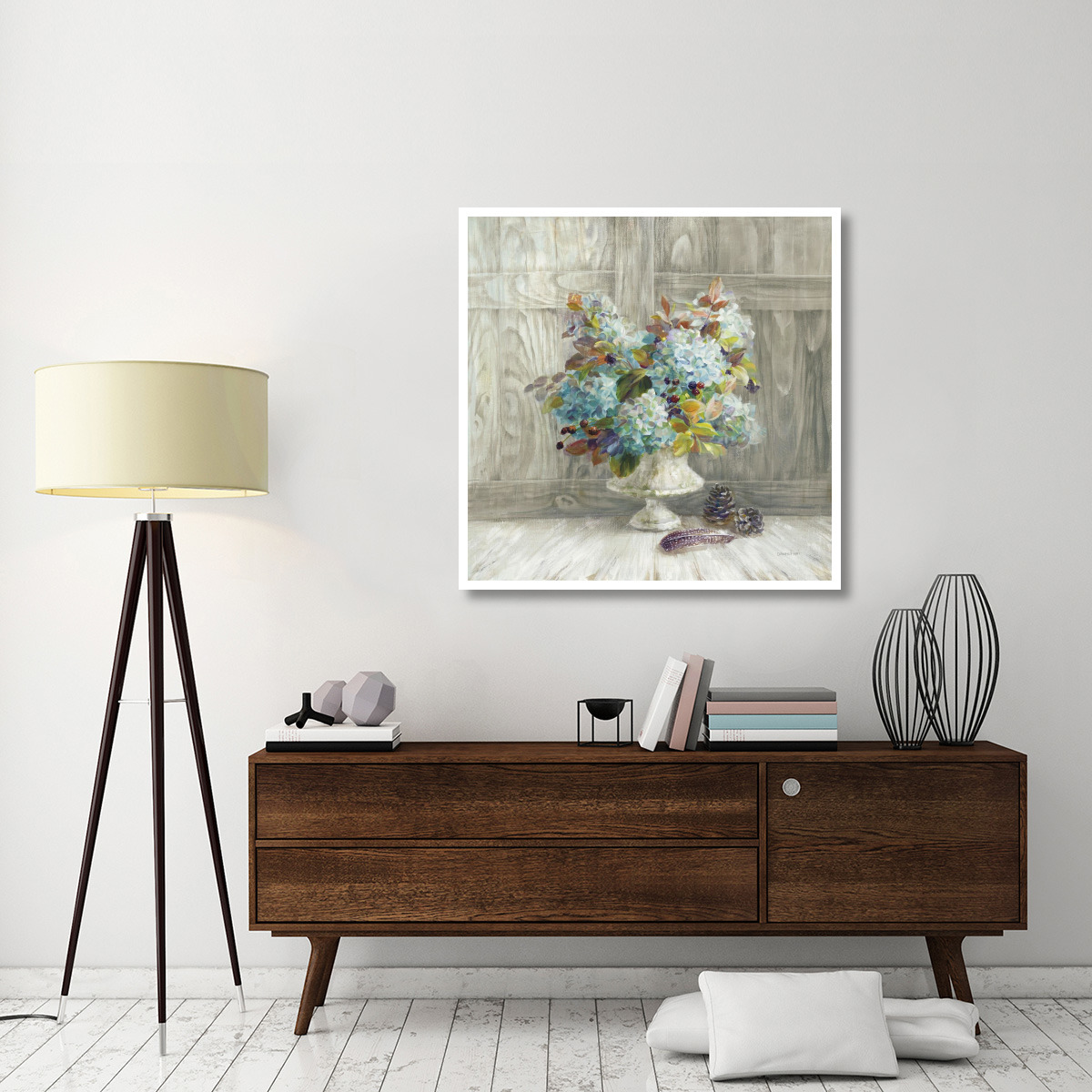Rustic Florals -Paper Art-42&quotx42"