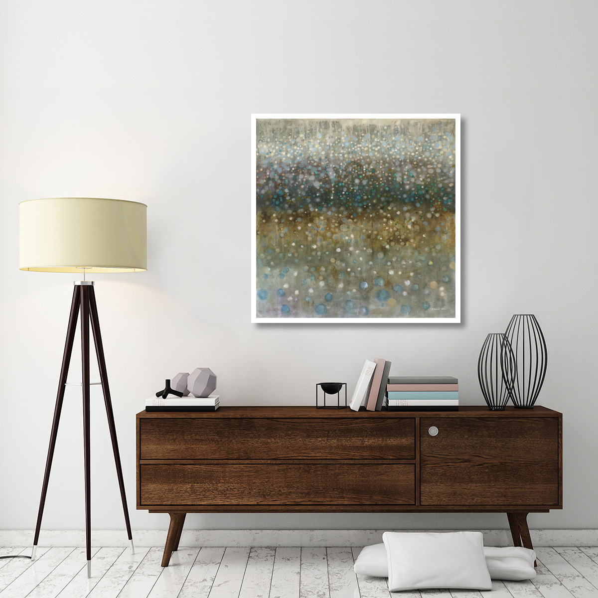 Abstract Rain -Paper Art-42&quotx42"