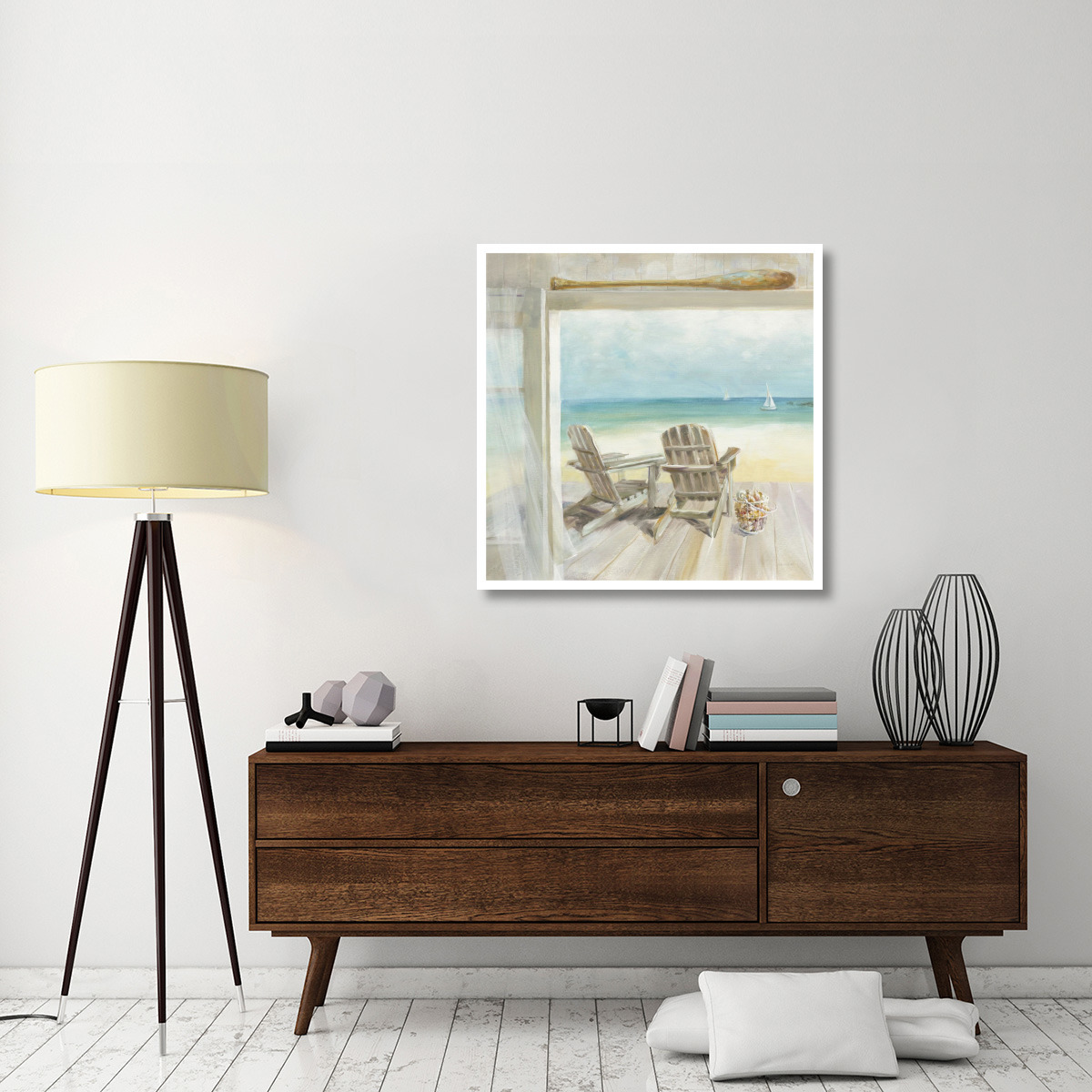 Seaside Morning Crop -Paper Art-38&quotx38"
