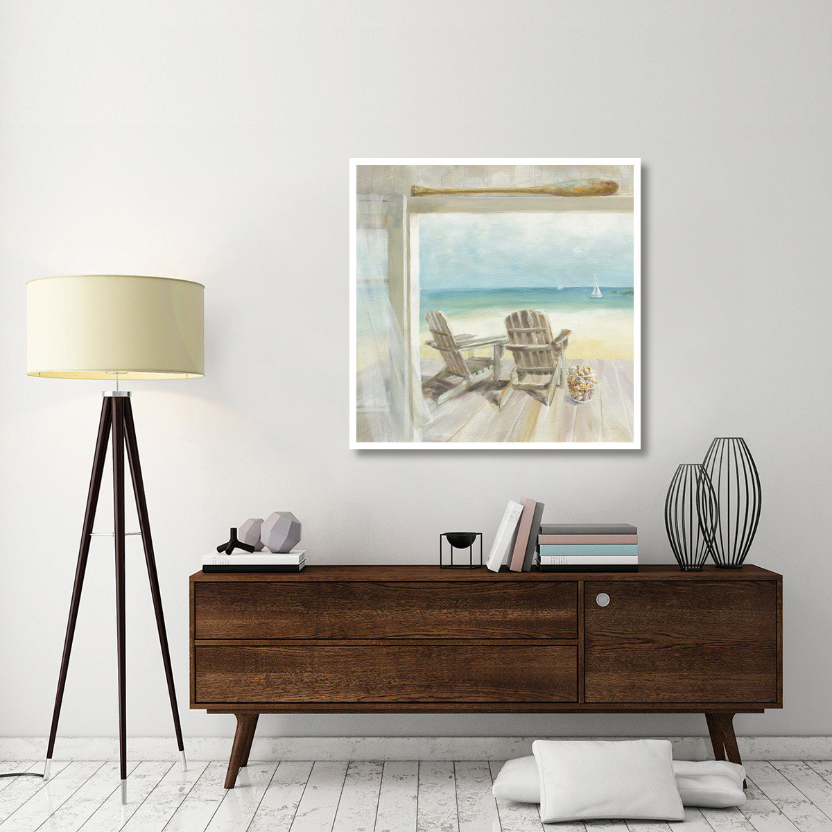 Seaside Morning Crop -Paper Art-42&quotx42"