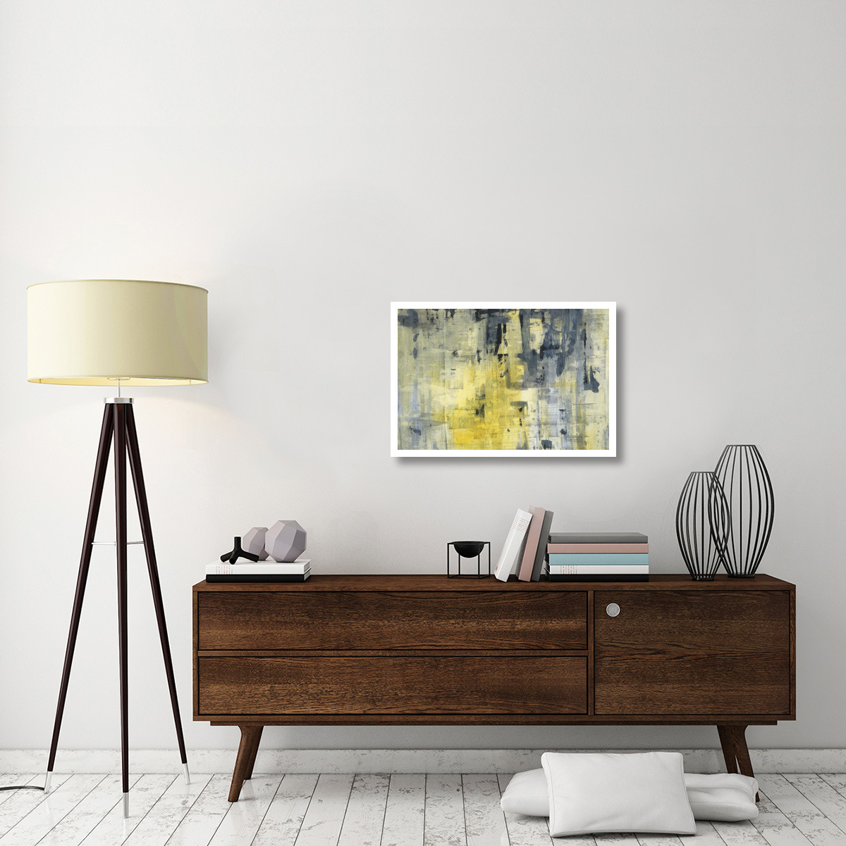 Yellow and Black Background -Paper Art-32&quotx22"