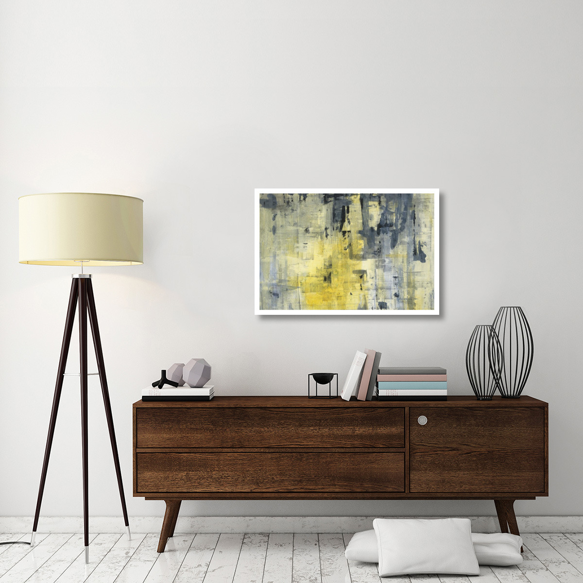 Yellow and Black Background -Paper Art-38&quotx26"