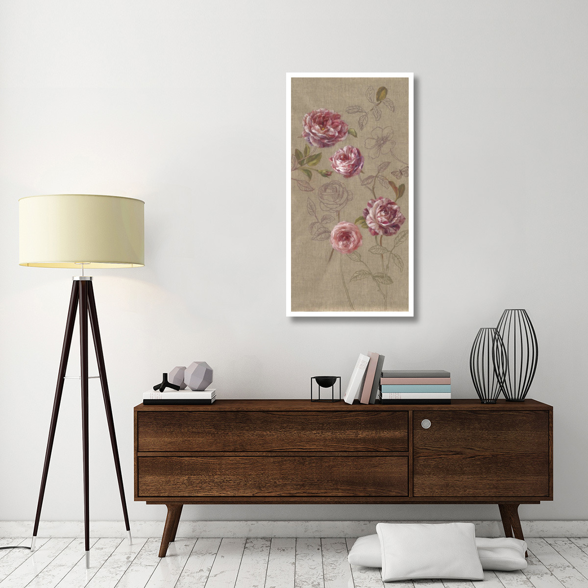 Roses and Butterfly -Paper Art-26&quotx50"