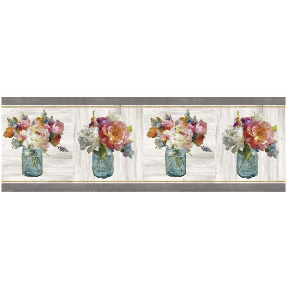 French Cottage Bouquet IV -Paper Art-56&quotx20"