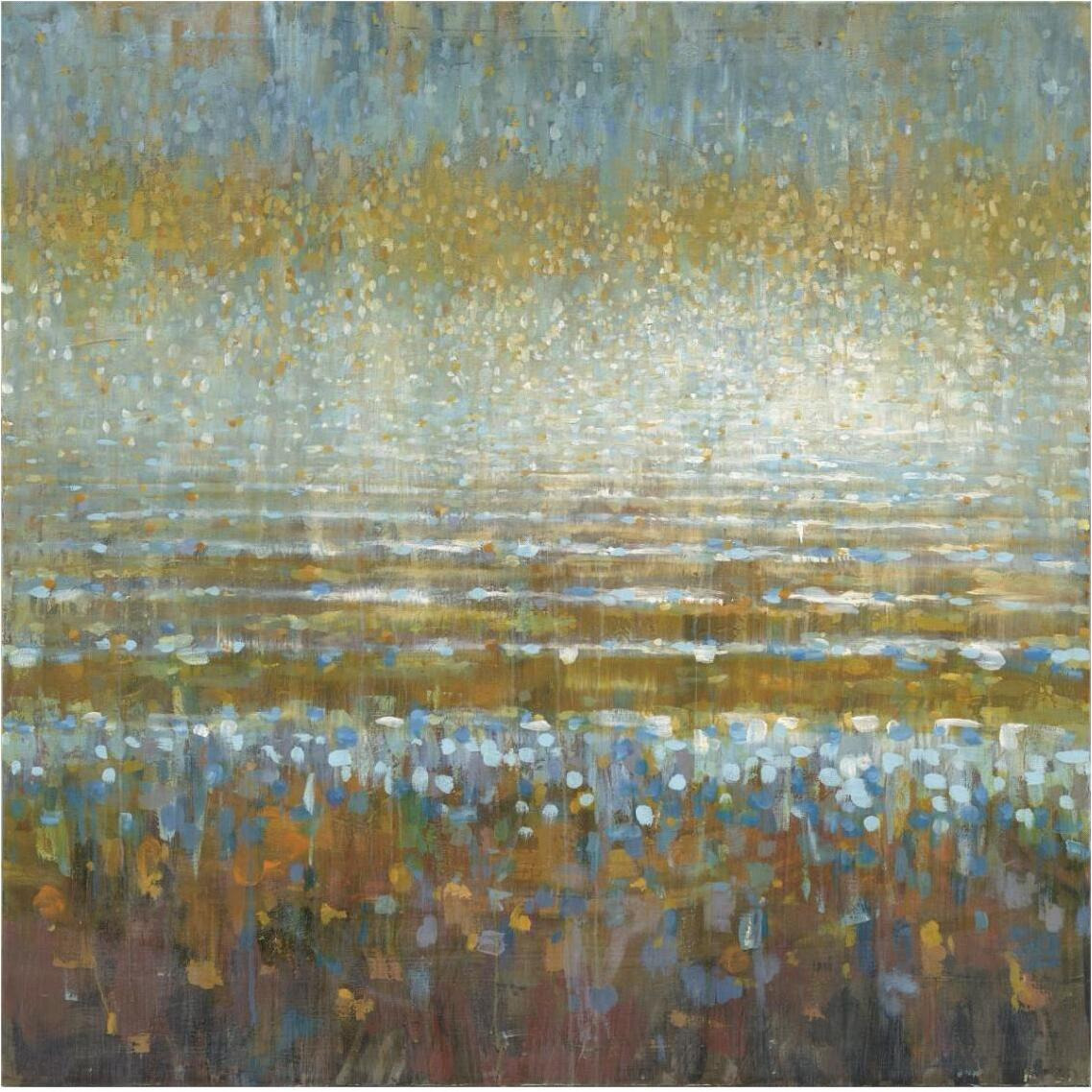 Rains over the Lake -Paper Art-38&quotx38"
