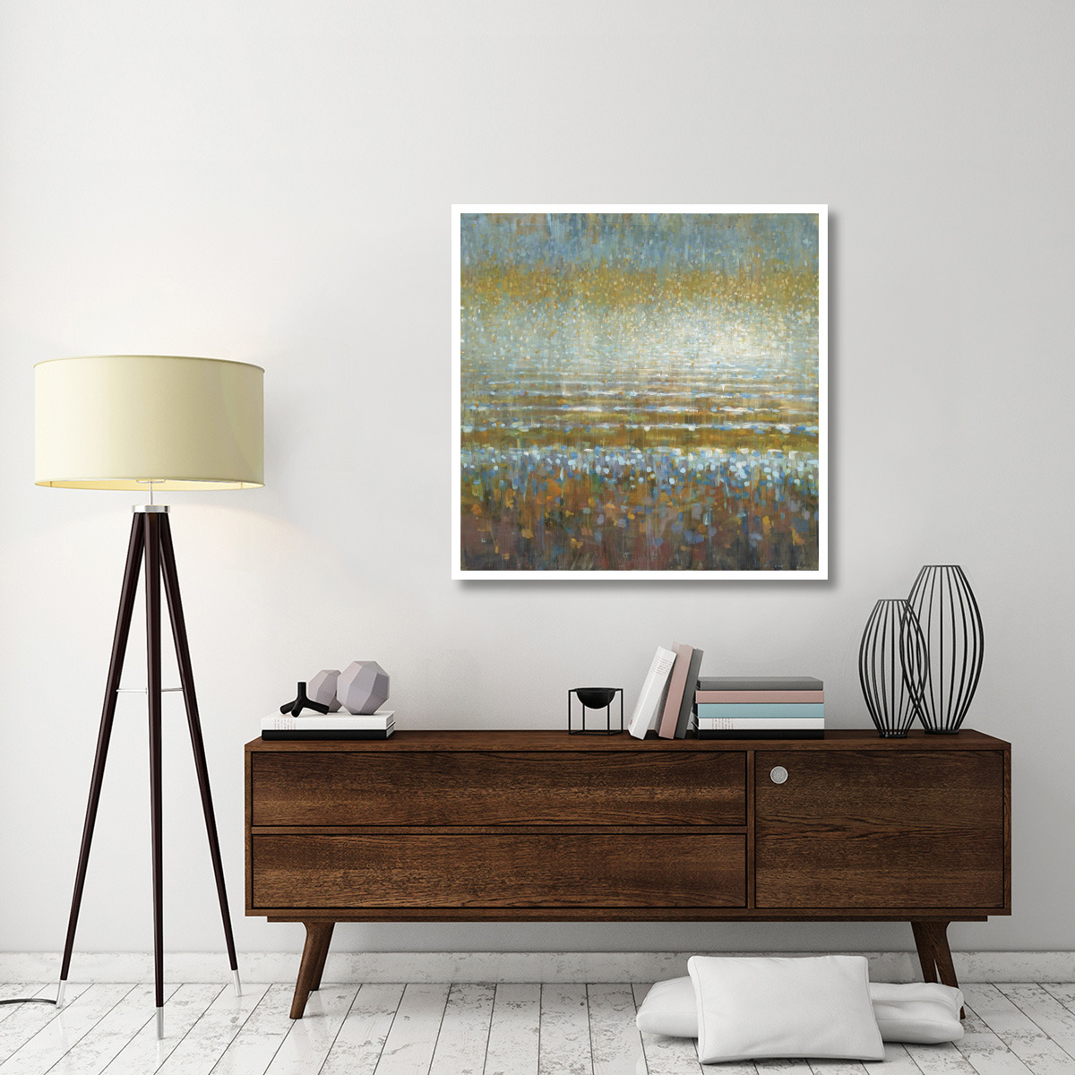 Rains over the Lake -Paper Art-42&quotx42"
