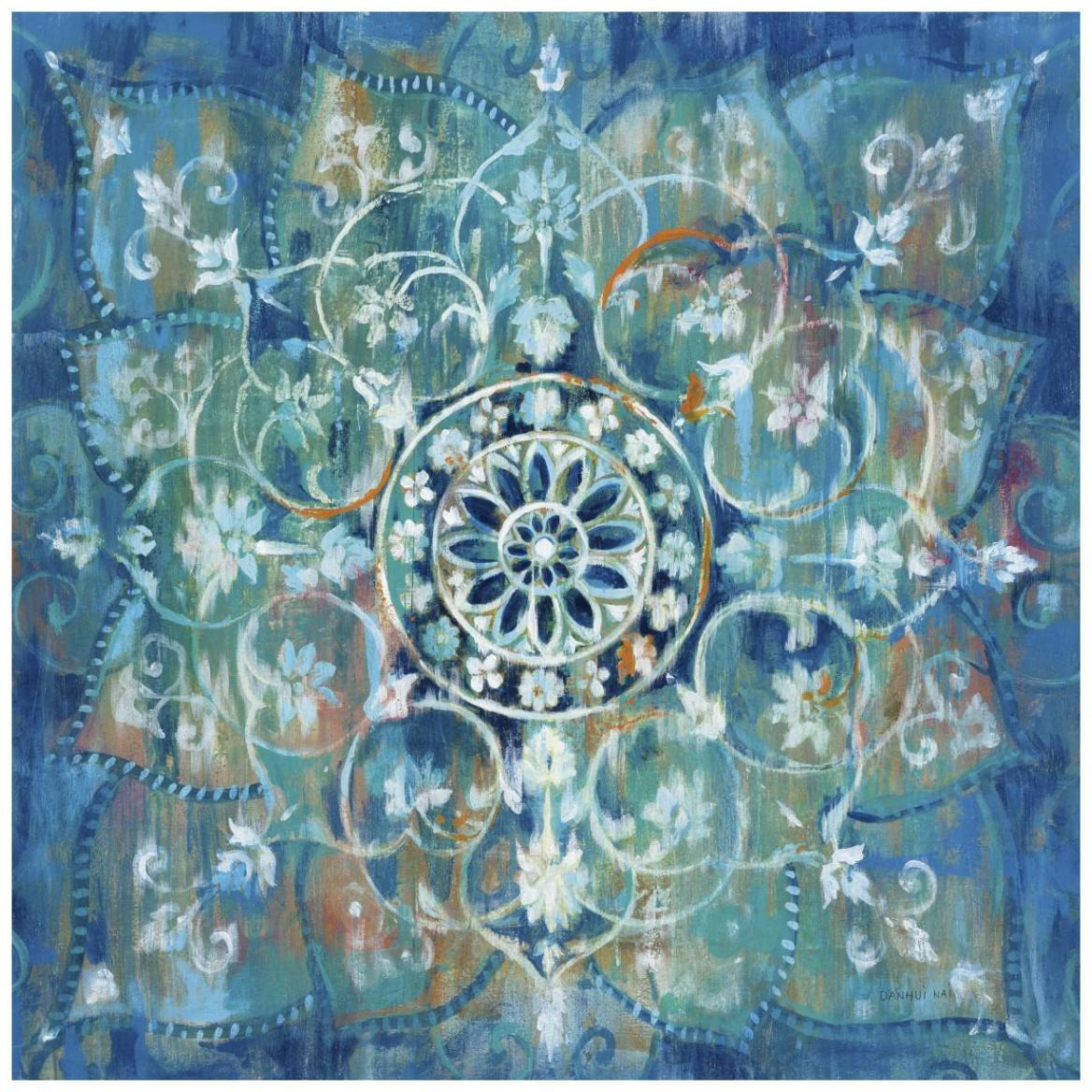 Mandala in Blue I -Paper Art-42&quotx42"