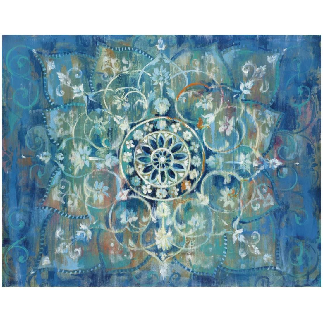 Mandala in Blue I -Paper Art-22&quotx18"