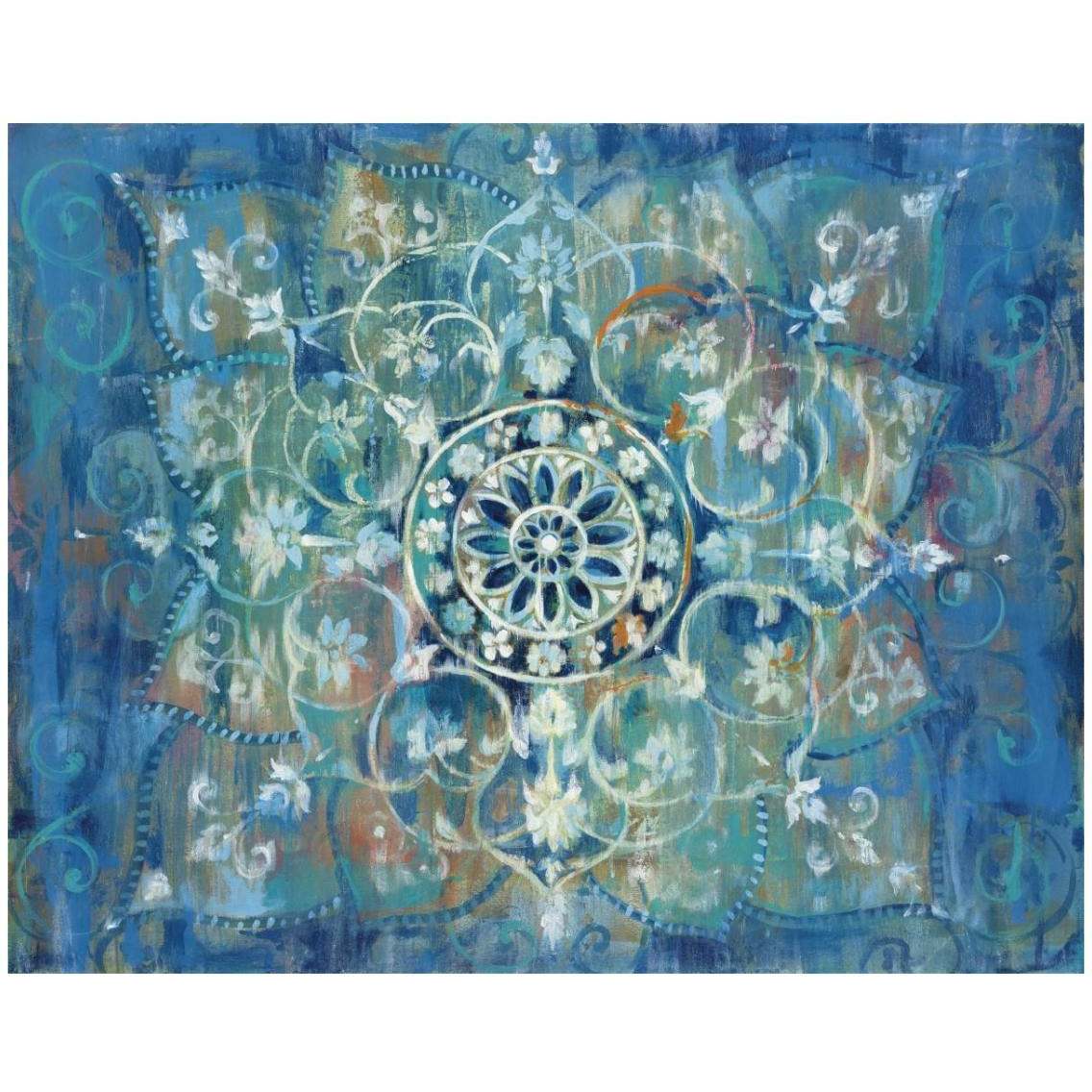 Mandala in Blue I -Paper Art-30&quotx24"