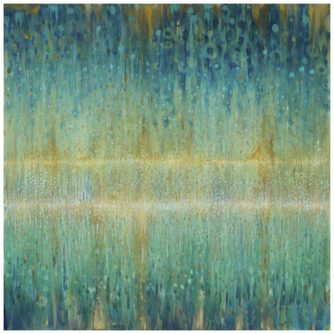 Rain Abstract I Panel -Paper Art-42&quotx42"